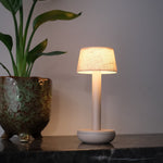Two | LED Portable Table Lamp | Beige / Beige Linen