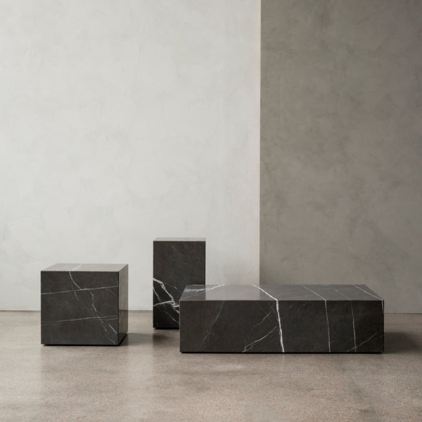 Plinth | Black Marble Marquina | Multiple Sizes