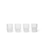 Ripple Small Glasses | Clear | Set of 4